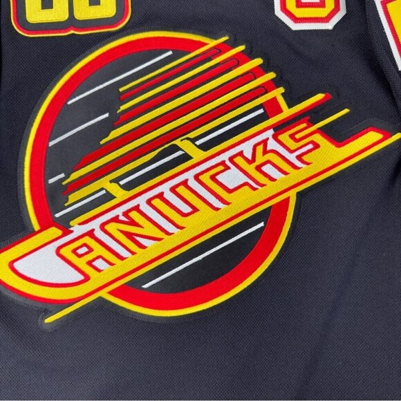 Adidas Vancouver Canucks Hockey Jersey Black Men's Size 46 - Picture 8 of 15